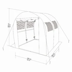 6m² Polytunnel -Garden Care Shop 6m polytunnel3663602429005 17bq