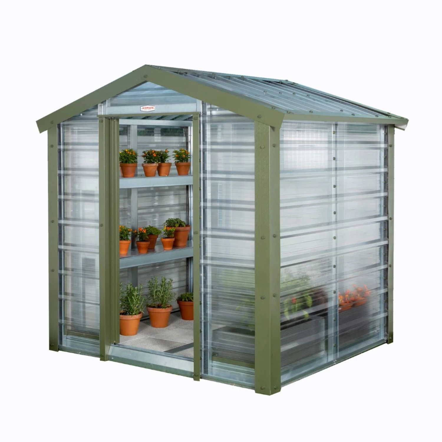 Adman Steel Sheds Multigrow 6.4x8.8 Greenhouse With Adjustable Vent 1 Adman Steel Sheds Multigrow 6.4x8.8 Greenhouse With Adjustable Vent