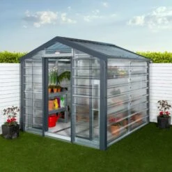 Adman Steel Sheds Multigrow 9.4x8.8 Greenhouse With Adjustable Vent 14 Adman Steel Sheds Multigrow 9.4x8.8 Greenhouse With Adjustable Vent -Garden Care Shop adman steel sheds multigrow 9 4x8 8 greenhouse with adjustable vent5391538910387 01i bq