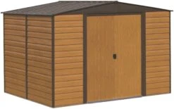 Arrow Woodvale 10x6 Apex Coffee Metal Shed