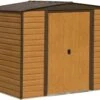 Arrow Woodvale 8x6 Apex Coffee Metal Shed