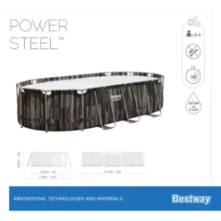 Bestway Power Steel® Wood Effect Polyvinyl Chloride (PVC) & Steel Pool (W) 3.66m X (L) 6.1m -Garden Care Shop bestway power steel wood effect polyvinyl chloride pvc steel pool w 3 66m x l 6 1m6942138983586 01t