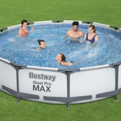 Bestway Steel Pro Max Polyvinyl Chloride (PVC) Family Swimming Pool (W) 3.97m X (L) 3.66m -Garden Care Shop bestway steel pro max polyvinyl chloride pvc family swimming pool w 3 97m x l 3 66m6942138981889 02c bq