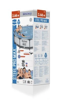 Bestway Steel Pro Max Polyvinyl Chloride (PVC) Family Swimming Pool (W) 3.97m X (L) 3.66m -Garden Care Shop bestway steel pro max polyvinyl chloride pvc family swimming pool w 3 97m x l 3 66m6942138981889 04c bq