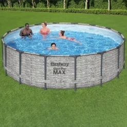 Bestway Steel Pro MAX™ Realistic Stone Print Polyvinyl Chloride (PVC) & Steel Pool (W) 4.88m X (L) 4.88m -Garden Care Shop bestway steel pro max realistic stone print polyvinyl chloride pvc steel pool w 4 88m x l 4 88m6941607311493 01i