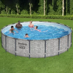 Bestway Steel Pro MAX™ Realistic Stone Print Polyvinyl Chloride (PVC) & Steel Pool (W) 5.49m X (L) 5.49m 11 Bestway Steel Pro MAX™ Realistic Stone Print Polyvinyl Chloride (PVC) & Steel Pool (W) 5.49m X (L) 5.49m -Garden Care Shop bestway steel pro max realistic stone print polyvinyl chloride pvc steel pool w 5 49m x l 5 49m6941607310502 02i