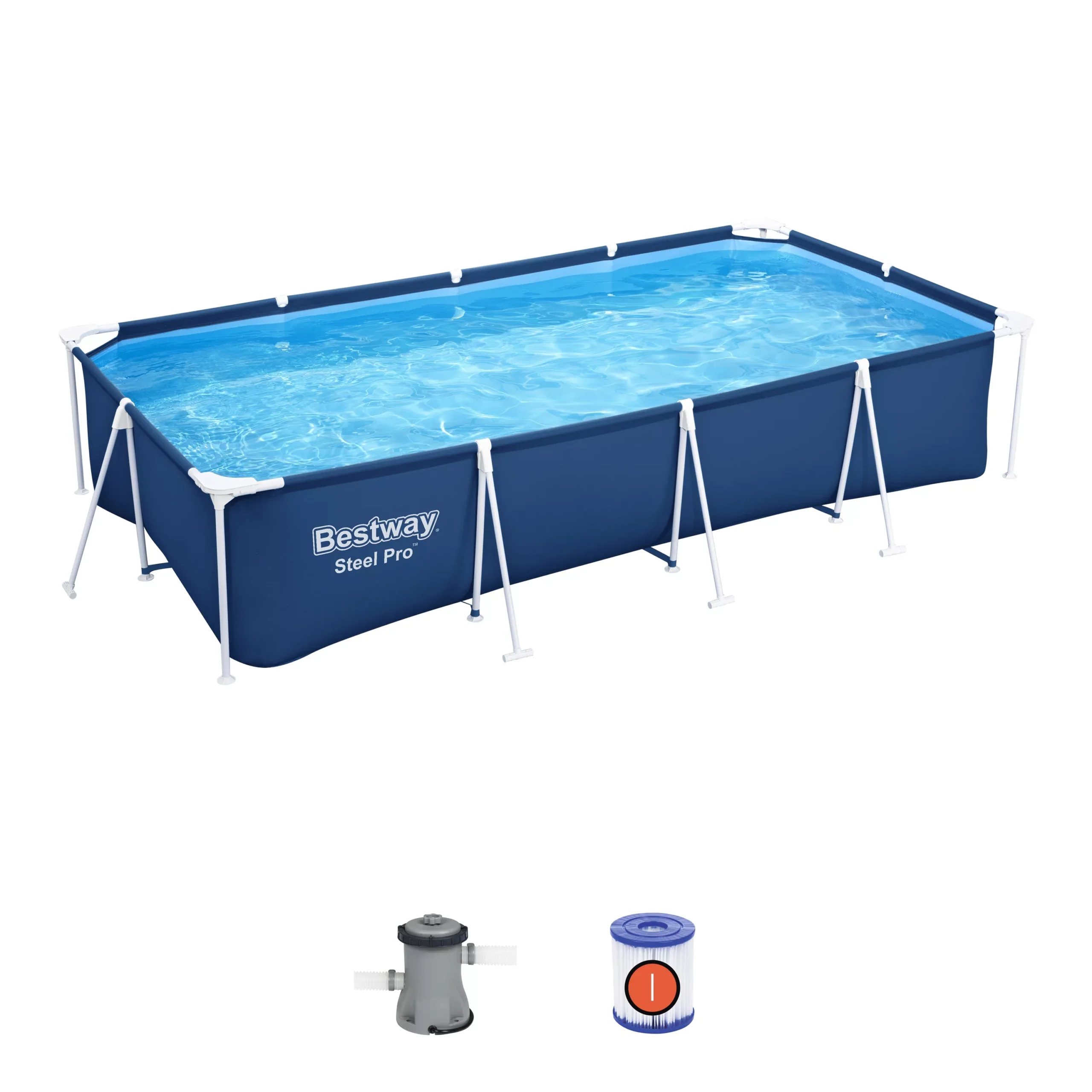 Bestway Steel Pro® Plain Polyvinyl Chloride (PVC) & Steel Pool (W) 2.11m X (L) 4m 5 Bestway Steel Pro® Plain Polyvinyl Chloride (PVC) & Steel Pool (W) 2.11m X (L) 4m - Image 5