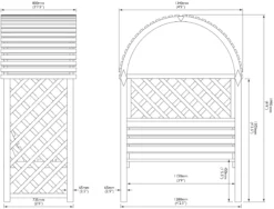 Blooma Chiltern Round Top Arbour, (H)1990mm (W)1340mm (D)800mm - Assembly Required -Garden Care Shop blooma chiltern round top arbour h 1990mm w 1340mm d 800mm assembly required5397007055641 01t bq