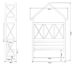 Blooma Cottage Arbour, (H)2200mm (W)560mm (D)560mm - Assembly Service Included -Garden Care Shop blooma cottage arbour h 2200mm w 560mm d 560mm assembly service included5397007111606 01t bq