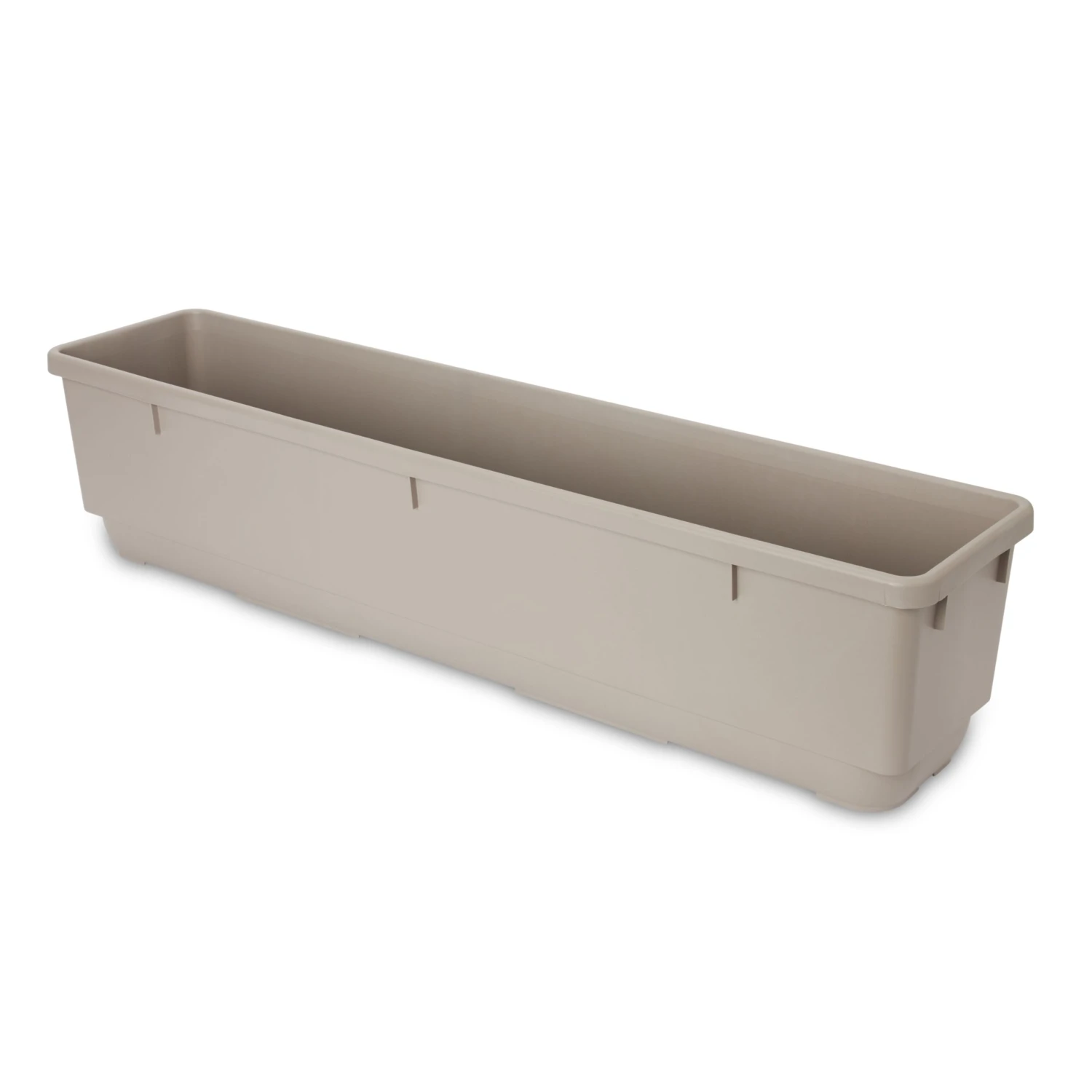 Blooma Florus Taupe Plastic Bell Square Trough 1 Blooma Florus Taupe Plastic Bell Square Trough