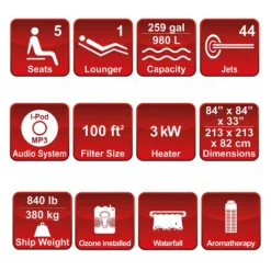 Canadian Spa Toronto Special Edition 6 Person Hot Tub -Garden Care Shop canadian spa toronto special edition 6 person hot tub0708296543088 01t bq