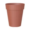 Capri Tall Terracotta Polypropylene (PP) Plain Round Plant Pot (Dia)40cm