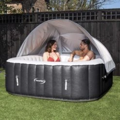 CleverSpa Grey Square Canopy (D) 1240mm -Garden Care Shop cleverspa grey square canopy d 1240mm5019008882124 02i bq