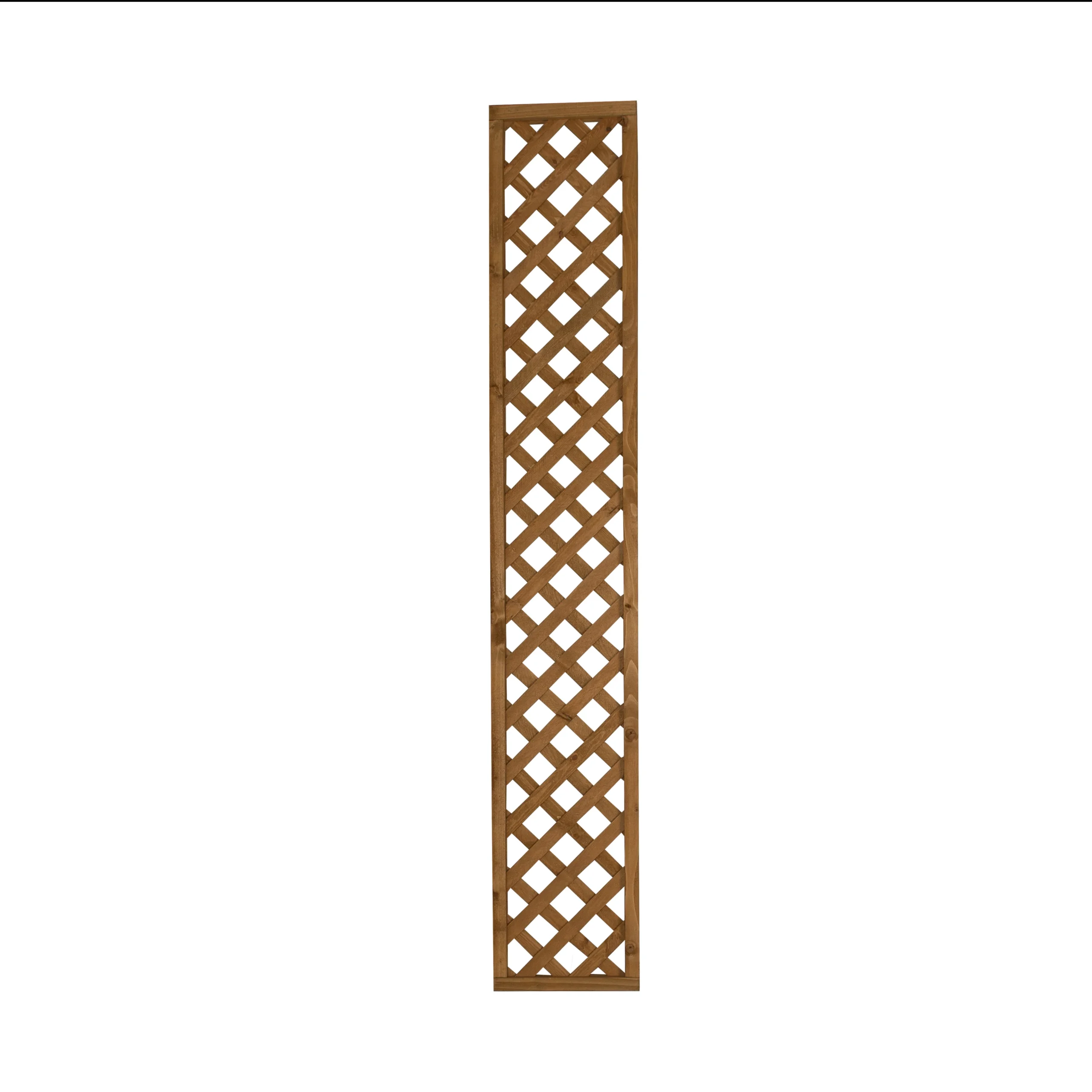 Diamond Pine Trellis Panel, Pack Of 4 (W)183cm X (H)32cm 1 Diamond Pine Trellis Panel, Pack Of 4 (W)183cm X (H)32cm