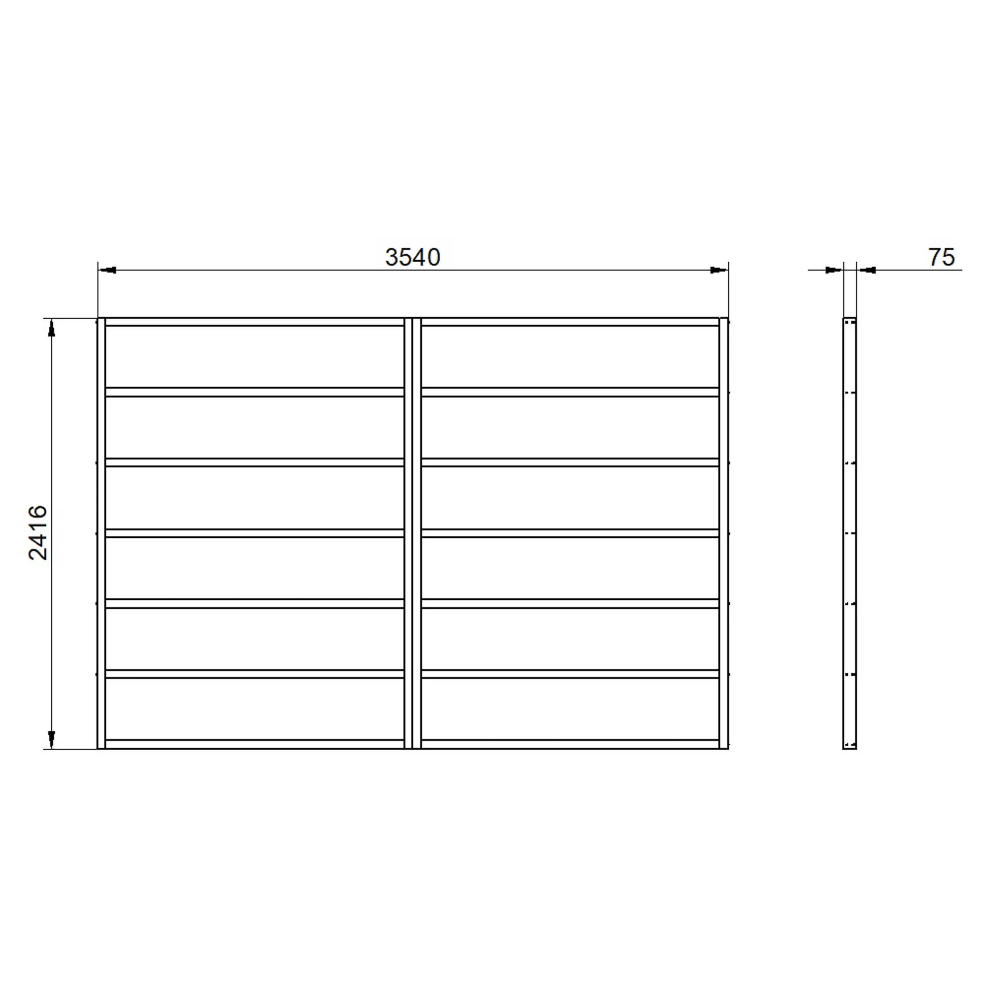 Forest 12x8 Timber Shed Base (L) 242cm X (W) 354cm 3 Forest 12x8 Timber Shed Base (L) 242cm X (W) 354cm - Image 3