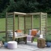 Forest Firenze Corner Arbour, (H)1970mm (W)1800mm (D)1800mm - Assembly Required