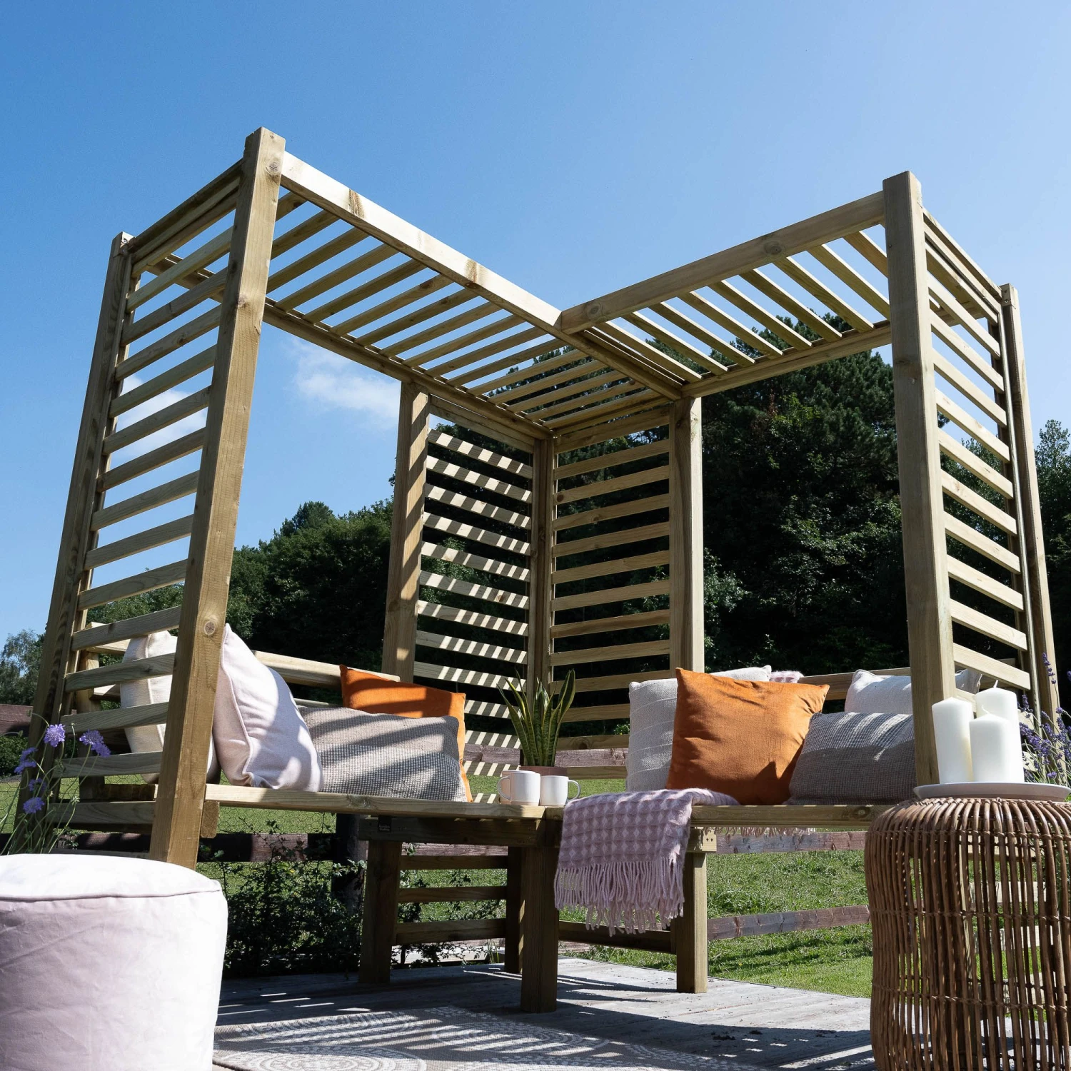 Forest Firenze Corner Arbour, (H)1970mm (W)1800mm (D)1800mm - Assembly Required 13 Forest Firenze Corner Arbour, (H)1970mm (W)1800mm (D)1800mm - Assembly Required - Image 13