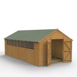 Forest Garden 10x20 Apex Dip Treated Shiplap Wooden Shed With Floor