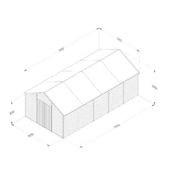 Forest Garden 10x20 Apex Pressure Treated Overlap Wooden Shed With Floor - Assembly Service Included -Garden Care Shop forest garden 10x20 apex pressure treated overlap wooden shed with floor assembly service included5013053192825 01t