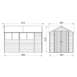 Forest Garden 10x6 Ft Apex Overlap Wooden 2 Door 4 Windows Shed With Floor - Assembly Service Included -Garden Care Shop forest garden 10x6 ft apex overlap wooden 2 door 4 windows shed with floor assembly service included5013053177754 01t bq