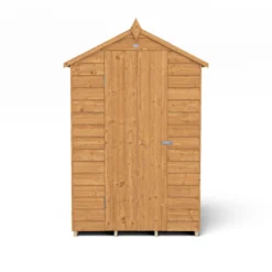 Forest Garden 4x3 Apex Dip Treated Overlap Wooden Shed With Floor (Base Included) -Garden Care Shop forest garden 4x3 apex dip treated overlap wooden shed with floor base included 5013053176719 02c bq