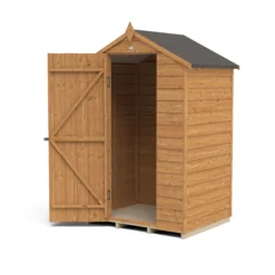 Forest Garden 4x3 Apex Dip Treated Overlap Wooden Shed With Floor (Base Included) -Garden Care Shop forest garden 4x3 apex dip treated overlap wooden shed with floor base included 5013053176719 21c bq