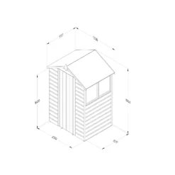 Forest Garden 4x3 Apex Dip Treated Shiplap Wooden Shed With Floor (Base Included) -Garden Care Shop forest garden 4x3 apex dip treated shiplap wooden shed with floor base included 5013053194065 02t