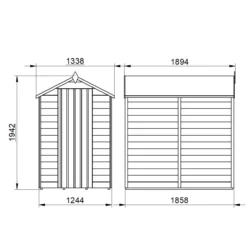Forest Garden 6x4 Apex Pressure Treated Overlap Wooden Shed With Floor -Garden Care Shop forest garden 6x4 apex pressure treated overlap wooden shed with floor5013053176849 01t bq