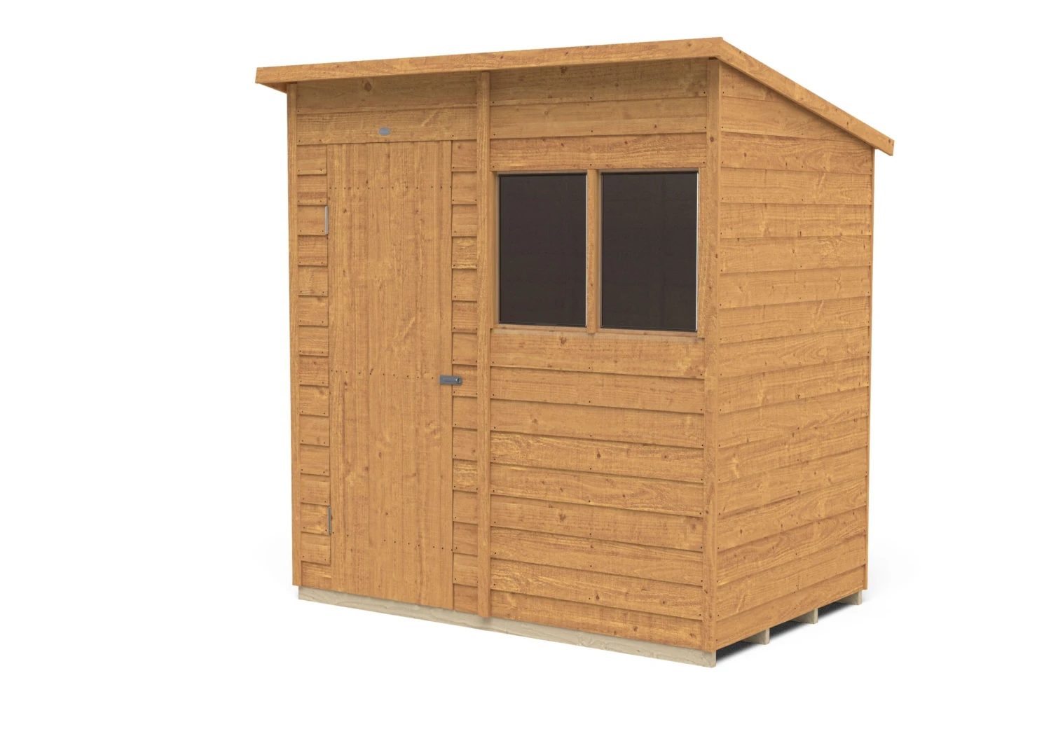 Forest Garden 6x4 Pent Dip Treated Overlap Wooden Shed With Floor (Base Included) - Assembly Service Included 2 Forest Garden 6x4 Pent Dip Treated Overlap Wooden Shed With Floor (Base Included) - Assembly Service Included - Image 2