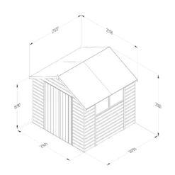 Forest Garden 7x7 Apex Dip Treated Shiplap Wooden Shed With Floor - Assembly Service Included -Garden Care Shop forest garden 7x7 apex dip treated shiplap wooden shed with floor assembly service included5013053194164 02i
