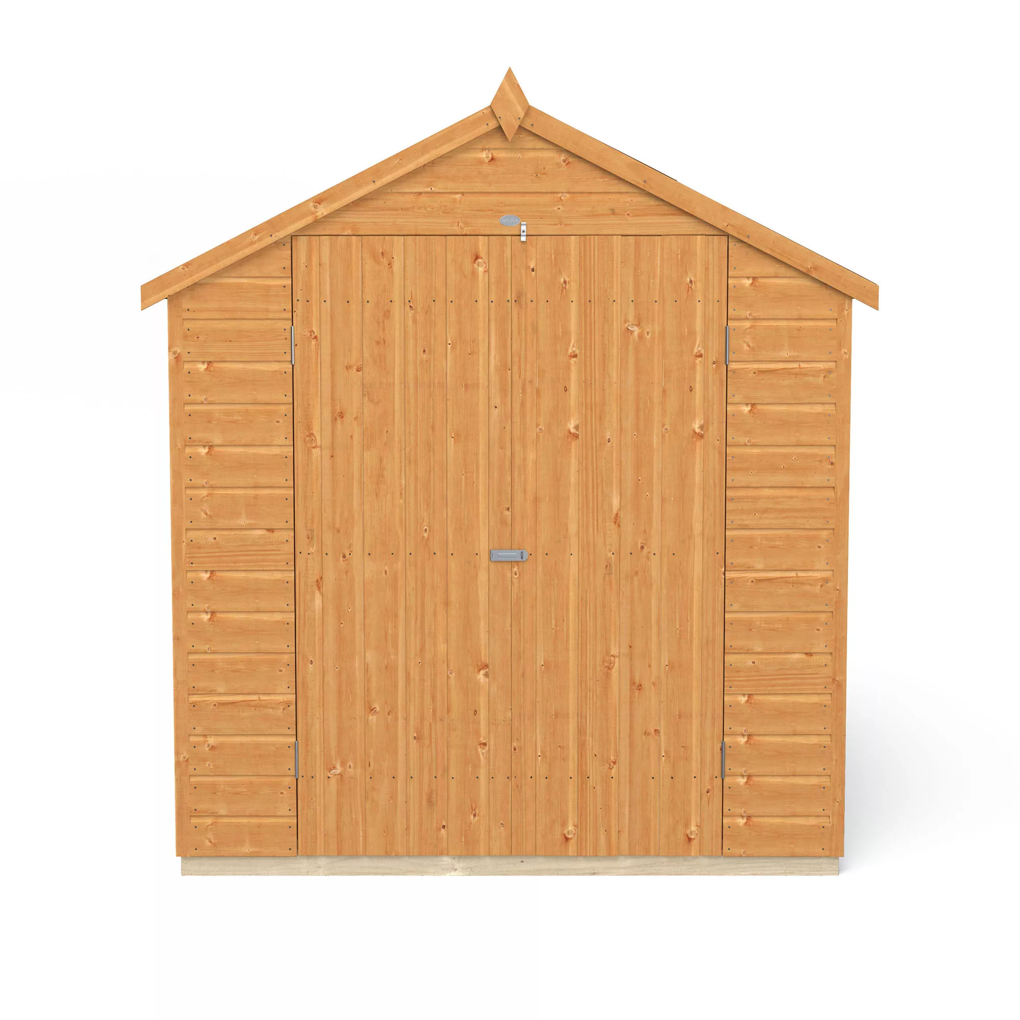 Forest Garden 8x6 Ft Apex Shiplap Wooden 2 Door 2 Windows Shed With Floor (Base Included) 5 Forest Garden 8x6 Ft Apex Shiplap Wooden 2 Door 2 Windows Shed With Floor (Base Included) - Image 5