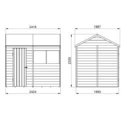 Forest Garden 8x6 Reverse Apex Dip Treated Overlap Wooden Shed With Floor (Base Included) - Assembly Service Included -Garden Care Shop forest garden 8x6 reverse apex dip treated overlap wooden shed with floor base included assembly service included5013053178232 01t bq