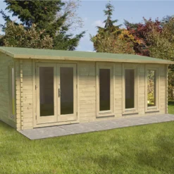 Forest Garden Blakedown 6x4 Toughened Glass Pent Loglap Solid Wood Cabin With Double Door - Assembly Service Included -Garden Care Shop forest garden blakedown 6x4 toughened glass pent loglap solid wood cabin with double door assembly service included5013053181591 01i bq