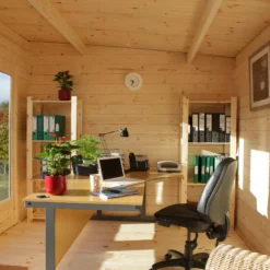 Forest Garden Chiltern 4x3 Toughened Glass Pent Loglap Solid Wood Cabin With Double Door - Assembly Service Included -Garden Care Shop forest garden chiltern 4x3 toughened glass pent loglap solid wood cabin with double door assembly service included5013053181416 36c bq