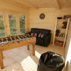 Forest Garden Chiltern 4x3 Toughened Glass Pent Loglap Solid Wood Cabin With Double Door - Assembly Service Included -Garden Care Shop forest garden chiltern 4x3 toughened glass pent loglap solid wood cabin with double door assembly service included5013053181416 37c bq