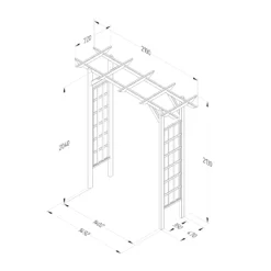 Forest Garden Classic Flat Top European Softwood Arch (H) 213cm X (W) 210cm -Garden Care Shop forest garden classic flat top european softwood arch h 213cm x w 210cm5013053190166 01t