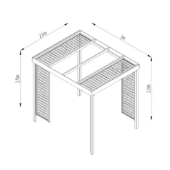 Forest Garden Dining Rectangular Pergola, (H)2400mm (W)3040mm 15 Forest Garden Dining Rectangular Pergola, (H)2400mm (W)3040mm -Garden Care Shop forest garden dining rectangular pergola h 2400mm w 3040mm5013053139998 01t