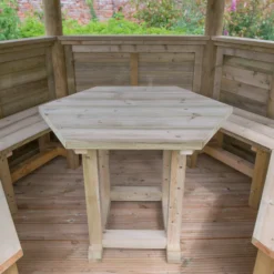 Forest Garden Furnished Hexagonal Gazebo, (W)3.3m (D)2.84m 15 Forest Garden Furnished Hexagonal Gazebo, (W)3.3m (D)2.84m -Garden Care Shop forest garden furnished hexagonal gazebo w 3 3m d 2 84m5013053172377 05i