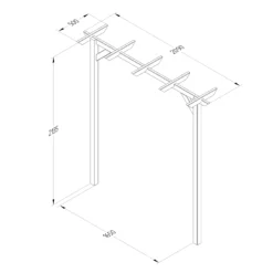 Forest Garden Hanbury Flat Top European Softwood Arch (H) 213.5cm X (W) 209cm 9 Forest Garden Hanbury Flat Top European Softwood Arch (H) 213.5cm X (W) 209cm -Garden Care Shop forest garden hanbury flat top european softwood arch h 213 5cm x w 209cm5013053190128 01t