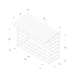 Forest Garden Large Timber 6x3 Ft Pent Log Store -Garden Care Shop forest garden large timber 6x3 ft pent log store5013053189924 01t