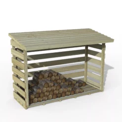 Forest Garden Large Timber 6x3 Ft Pent Log Store -Garden Care Shop forest garden large timber 6x3 ft pent log store5013053189924 03c