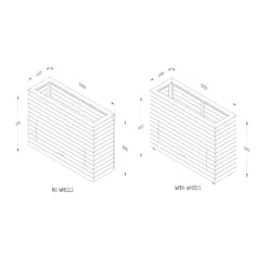 Forest Garden Linear Natural Timber Rectangular Planter (H) 91.1cm X (W) 120cm -Garden Care Shop forest garden linear natural timber rectangular planter h 91 1cm x w 120cm5013053190241 01t