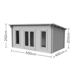Forest Garden Mendip 5x4 Toughened Glass Pent Loglap Solid Wood Cabin With Double Door -Garden Care Shop forest garden mendip 5x4 toughened glass pent loglap solid wood cabin with double door5013053181461 01t bq