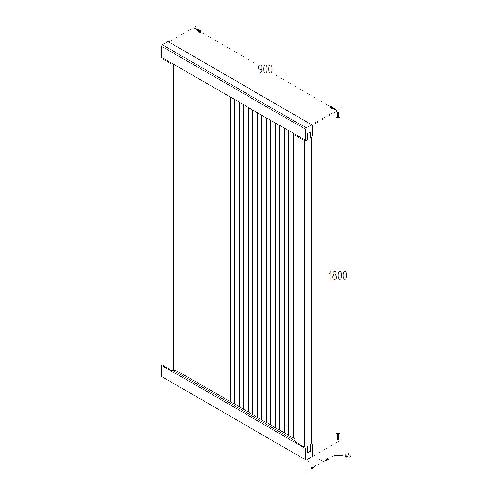 Forest Garden Noise Reduction Wood Slatted Gate, (H)1.8m (W)0.9m 4 Forest Garden Noise Reduction Wood Slatted Gate, (H)1.8m (W)0.9m - Image 4