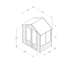 Forest Garden Oakley 6x4 Apex Overlap Solid Wood Summer House With Double Door (Base Included) - Assembly Service Included -Garden Care Shop forest garden oakley 6x4 apex overlap solid wood summer house with double door base included assembly service included5013053188453 01t bq