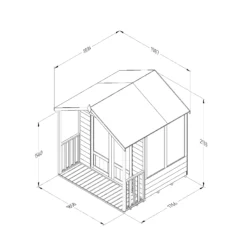 Forest Garden Oakley 6x6 Apex Overlap Solid Wood Summer House With Double Door - Assembly Service Included -Garden Care Shop forest garden oakley 6x6 apex overlap solid wood summer house with double door assembly service included5013053188491 01t bq