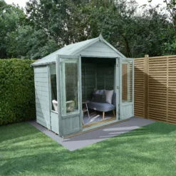 Forest Garden Oakley 7x5 Apex Overlap Solid Wood Summer House With Double Door (Base Included) -Garden Care Shop forest garden oakley 7x5 apex overlap solid wood summer house with double door base included 5013053188521 02i bq