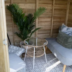 Forest Garden Oakley 7x5 Apex Overlap Solid Wood Summer House With Double Door (Base Included) -Garden Care Shop forest garden oakley 7x5 apex overlap solid wood summer house with double door base included 5013053188521 36c bq