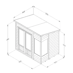Forest Garden Oakley 7x5 Pent Overlap Solid Wood Summer House With Double Door - Assembly Service Included -Garden Care Shop forest garden oakley 7x5 pent overlap solid wood summer house with double door assembly service included5013053188514 01t bq