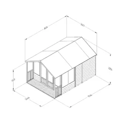 Forest Garden Oakley 8x12 Apex Overlap Solid Wood Summer House With Double Door -Garden Care Shop forest garden oakley 8x12 apex overlap solid wood summer house with double door5013053188828 01t bq